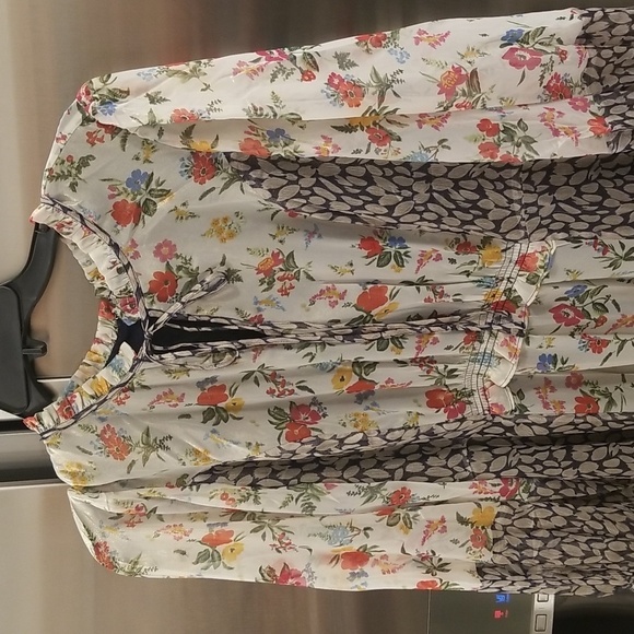 💕CURRENT AIR💕 Floral Combo Mixed Print Shine Midi Dress ~ Medium M NWT - Picture 11 of 16